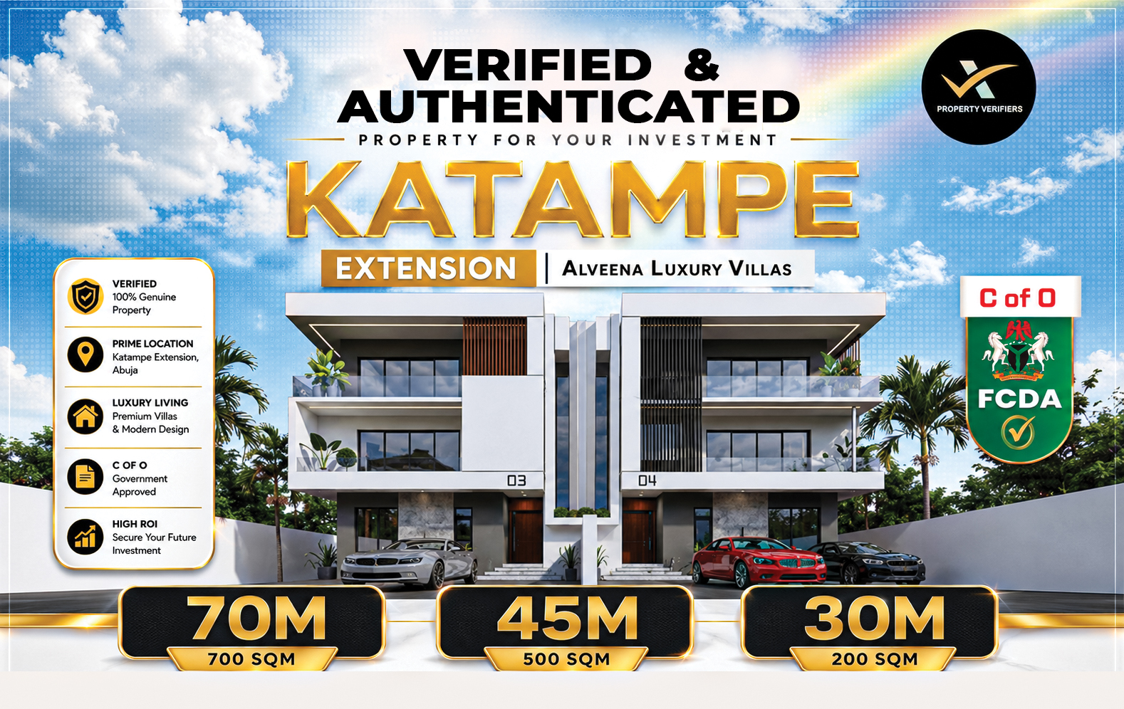 FCTA C of O Real Estate Plot. Katampe
